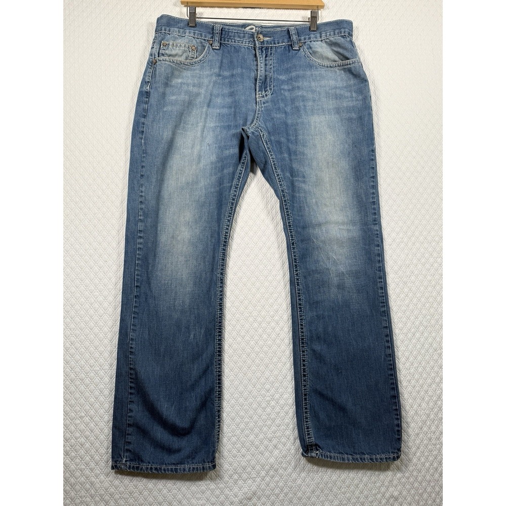request jeans men 38x31 relaxed straight blue denim pants Y2K‎ Distressed Grunge